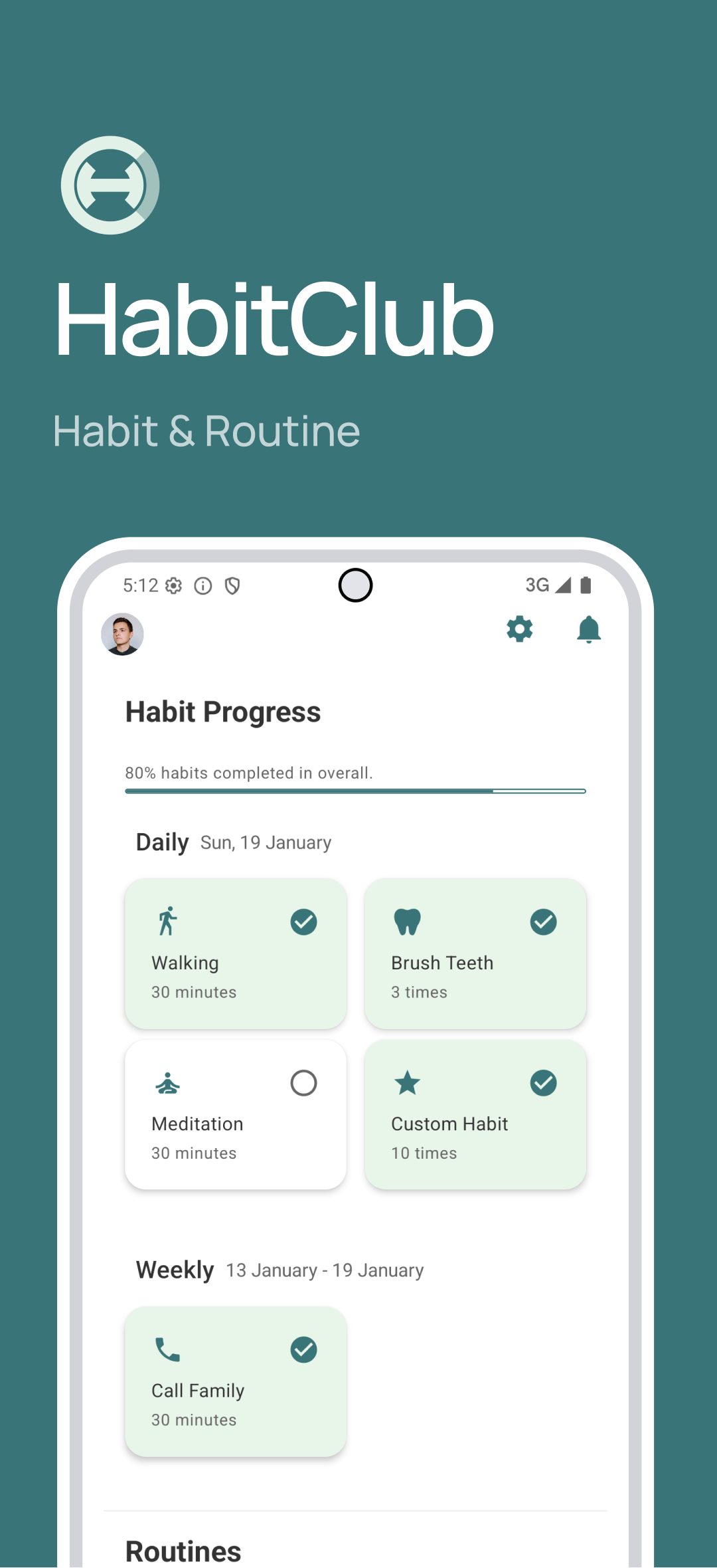 HabitClub Screenshot